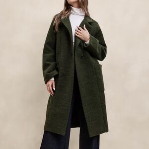 Banana Republic Factory Forest Green Teddy Coat
